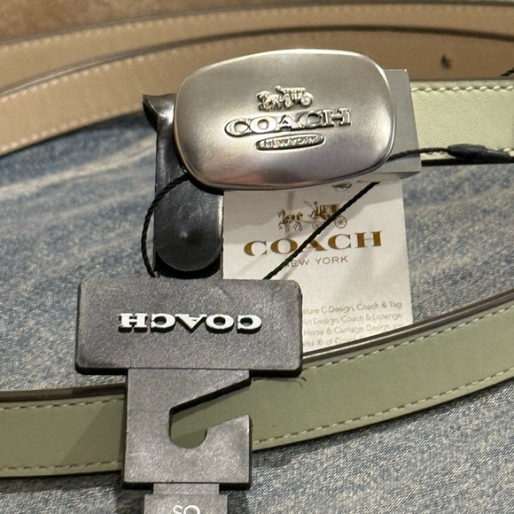 Coach Women’s Sage Leather Belt with Silver Buckle NWT - Picture 8 of 8